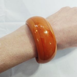 Vintage Butterscotch Layered Bakelite Cuff Bracelet